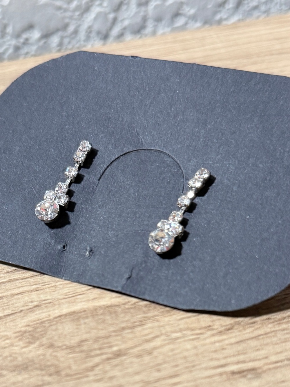 Sparkling Silver Drop Earrings with CZ Accents